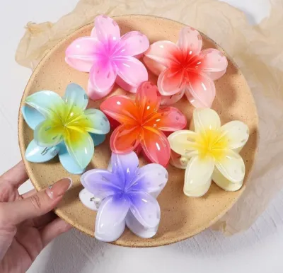 Beautiful Hawaii Flower Hair Claw Clips